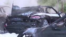 12 Porsche maşını yandı