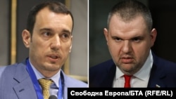 Васил Терзиев и Делян Пеевски. Колаж