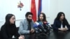 Armenia -- Leaders of the youth wing of the Armenian Revolutionary Federation hold a news conference in Yerevan, December 9, 2019.