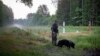 A Lithuanian border guard patrols on the frontier with Belarus, some 160 kilometers from the capital, Vilnius. 