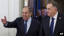 Ruski ministar vanjskih poslova Sergej Lavrov (lijevo) bivši predsjednik Republike Srpske Milorad Dodik u vili Zinaide Morozove u Moskvi, Rusija, 9. 9. 2025.