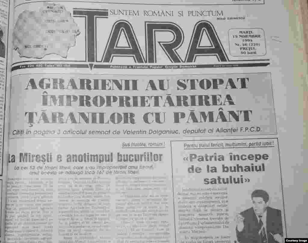 &quot;Ţara&quot;, 15 noi 1994