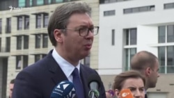 Vučić i Tači poslije sastanka sa Mogerini