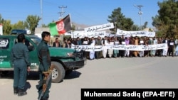 The People's Peace Movement has attracted international attention in the past year with its peace marches across Afghanistan. (file photo)