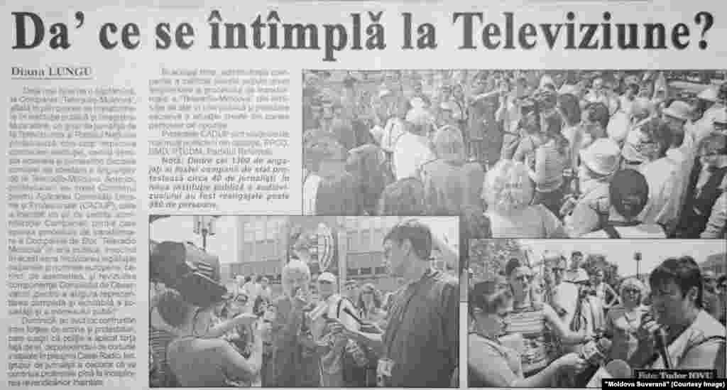 &quot;Moldova Suverană&quot;, 4 august 2004, proteste la Teleradio Moldova