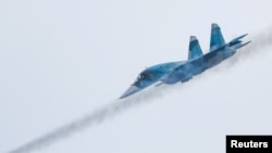 A Russian Sukhoi Su-34 fighter bomber jet (file photo)