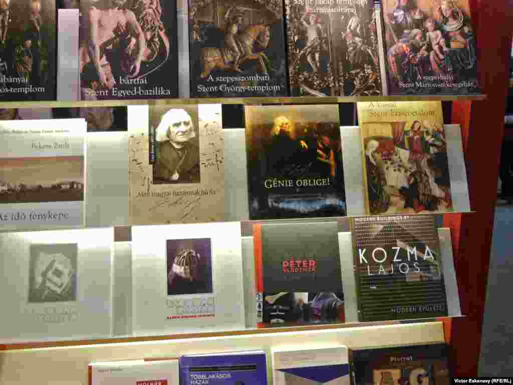 Un stand bine organizat pe categorii de lucrări: Ungaria