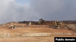 Armenia - Opep-pit mining operations start at the Amulsar gold deposit in Vayots Dzor province, October 10, 2026.