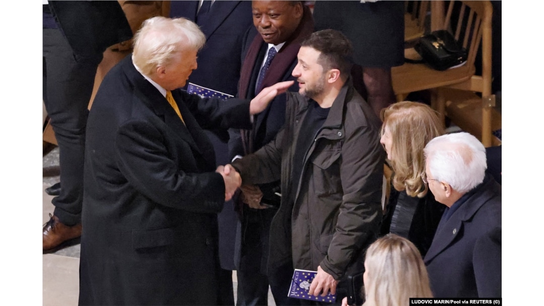 Дональд Трамп и Владимир Зеленский в Нотр-Даме