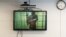 Russian opposition leader Aleksei Navalny is seen on a video link during a court hearing in Moscow in June 2021.