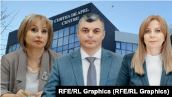 Judecătorii Curții de Apel Centru, de la stânga la dreapta: Silvia Cecan, Alexandru Spoială, Ala Malîi.