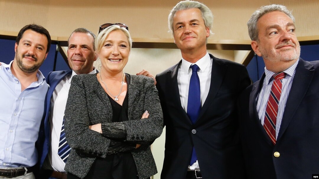Matteo Salvini și Marine Le Pen, alături de alți lideri de extremă dreaptă din Olanda și Danemarca 