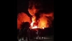 Пожар на месте крушения Ту-95МС в Красноярово