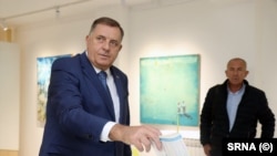 Milorad Dodik, predsjednik RS, na biralištu u Banjaluci, 6. oktobar 2024.