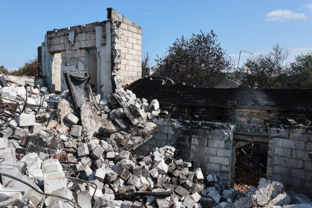 Повністю знищений будинок на одній з вулиць Вишневого на Київщині