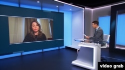 Жанна Немцова во время интервью Настоящему Времени