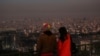 A general view of Tehran after several explosions were heard on October 26. Analysts say targeting Tehran showed Israel can penetrate deep inside Iranian territory.