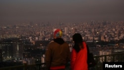 A general view of Tehran after several explosions were heard on October 26. Analysts say targeting Tehran showed Israel can penetrate deep inside Iranian territory.