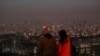 A general view of Tehran after several explosions were heard on October 26. Analysts say targeting Tehran showed Israel can penetrate deep inside Iranian territory.