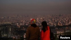 A general view of Tehran after several explosions were heard on October 26. Analysts say targeting Tehran showed Israel can penetrate deep inside Iranian territory.