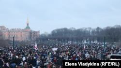 Акция протеста в Петербурга 23 января 
