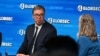 Predsednik Srbije Aleksandar Vučić tokom panel diskusije na GLOBSEC Forumu u Pragu, 13. juna 2025.