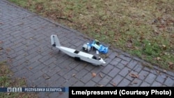 Дрон, які паводле прапаганды Лукашэнкі, прыляцеў зь Літвы і ўпаў у Горадні