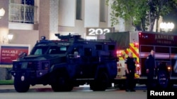 پولیس در محل تیراندازی در ایالت کالفورنیای امریکا