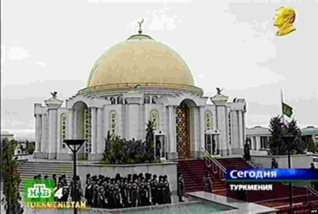 The Niyazov family mausoleum in Kipchak, where Niyazov's body was laid to rest on December 24 (AFP) - "Saparmurat Niyazov was buried in a family mausoleum at the Spirituality Mosque in his native village of Kipchak, 15 kilometers from Ashgabat," Drabok reported.