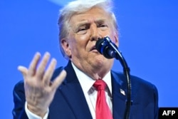 Presidenti amerikan, Donald Trump gjatë fjalimit në Davos.