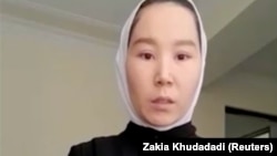 "I request from you all, that I am an Afghan woman and as a representative of Afghan women ask for you to help me," Zakia Khudadadi said in her video.