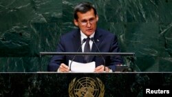 Türkmenistanyň daşary işler ministri Raşid Meredow BMG-niň Baş Assambleýasynyň 69-njy sessiýasynda çykyş edýär. 24-nji sentýabr, 2014 ý.