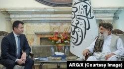 The Taliban's prime minister met Uzbekistan's deputy prime minister in Kabul in July. 