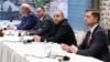 Ukrainian Foreign Minister Andriy Sybiha (left), Head of the Office of the President Andriy Yermak (center), and Ukrainian Defense Minister Rustem Umerov attend negotiations with a Russian delegation in Turkey on May 16.