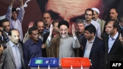 Former president Mohammad Khatami casts his vote at a polling station in Tehran, in June 2013 when Hassan Rouhani won his first term in office. File photo