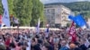 Protest je počeo okupljenjem u centru grada, Užice, 13. jul 2025.