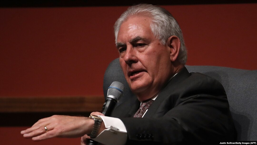 U.S. Secretary of State Rex Tillerson at Stanford University on January 17.