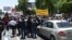 Armenia - Supporters of jailed members of an armed opposition group block a street in Yerevan, 16 May 2018.