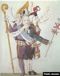 Талейран: карикатура 1815 года, отражающая богатую карьеру политика, служившего самым разным французским режимам