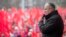Moldovan President Igor Dodon delivers a speech during a Socialist Party rally in Chisinau on November 18.