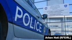 Një veturë e Policisë së Kosovës në Prishtinë.