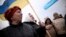 Украинаны жақтаған шеруде тұрған қырым татарлары. Украина, 14 наурыз 2014 жыл.