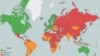 Աշխարհում մամուլի ազատության քարտեզը ըստ Freedom House-ի զեկույցի, ապրիլ, 2015թ․