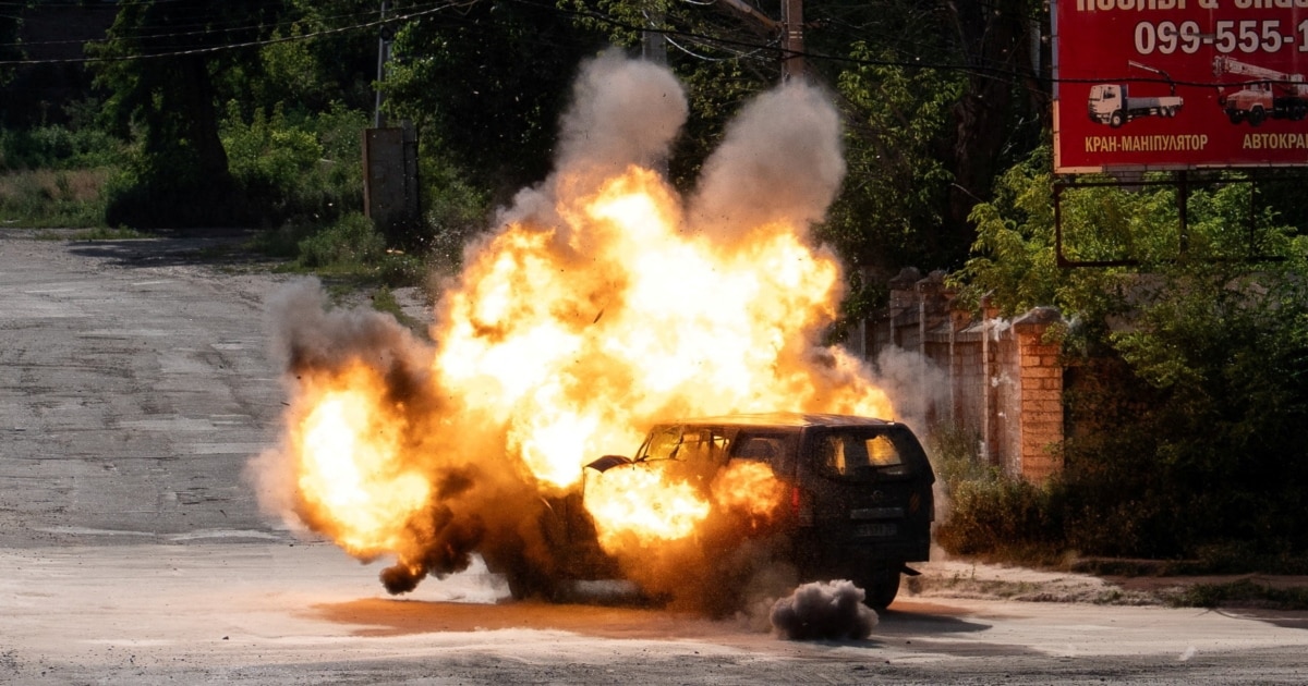 Dramatic Photo Highlights Uptick In Drone Attacks In Ukraine's Kramatorsk