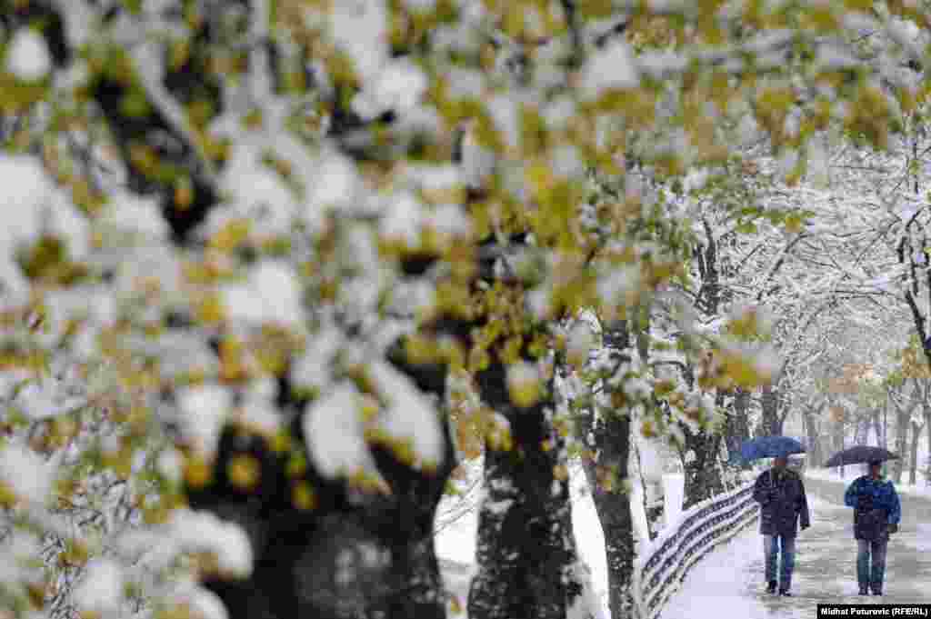 Bosnia and Herzegovina - Sarajevo, first snow, 26Nov2013. 