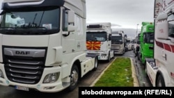 Транспортери од Северна Македонија го блокираат граничниот премин Богородица на македонско - грчката граница поради новиот шенген систем, 26.01.2026