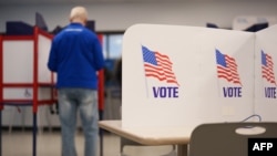 Një person plotëson fletën e votimit gjatë ditës së parë të votimit të hershëm për zgjedhjet e mesmandatit në Minesota, SHBA, më 16 tetor 2026.