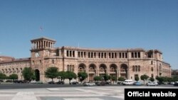 Armenia -- The government building in Republic Square in Yerevan.