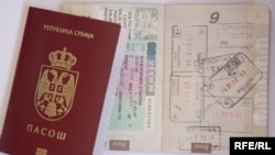 Serbia - Serbian passport with Schengen visa,undated