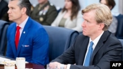 US Defense Secretary Pete Hegseth (left) won't be participating in the upcoming NATO meeting in Brussels, but will instead be represented by his deputy, Elbridge Colby (right), who might be even more hawkish on defense spending than his boss. (file photo)